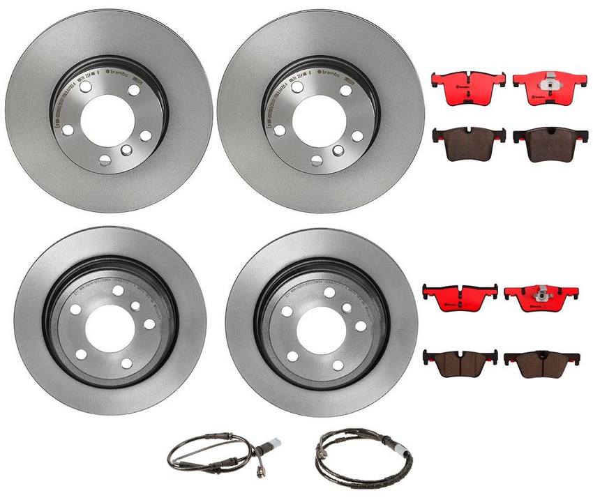 BMW Brembo Brake Kit - Pads &  Rotors Front and Rear (312mm/300mm) (Ceramic) 34356792292 - Brembo 1593937KIT